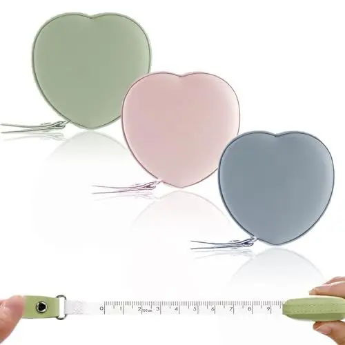 Produktbild: 3er-Pack ausziehbare Maßbänder mit zwei Seiten, 60 Zoll (1,5 Meter) Länge, ideal zum Messen von Körpergewebe, Nähen, Schneidern, Stricken, Basteln und Gewichtsverlust