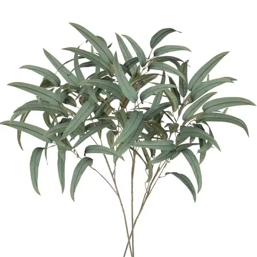 Produktbild: 3er-Set 86 cm Eukalyptus Künstlich Pflanzen Zweige Künstliche Eukalyptus Zweig, Künstliche Pflanzen für Hochzeit, Garten, Haus, Büro, Blumenarrangements, Tischdekoration, Innen- und Außenbereich