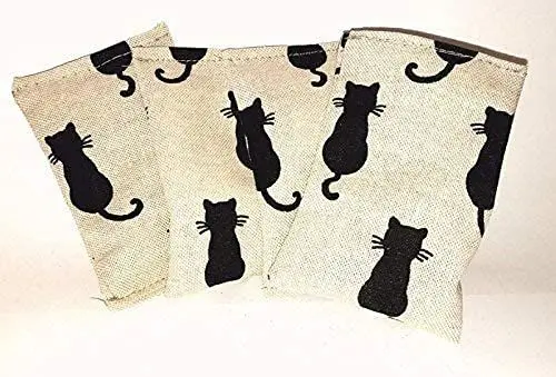 Produktbild: 3er-Set Baldriankissen 'Black Cats' für Katzen Spielzeug Catnip Katzenminze Baldrian