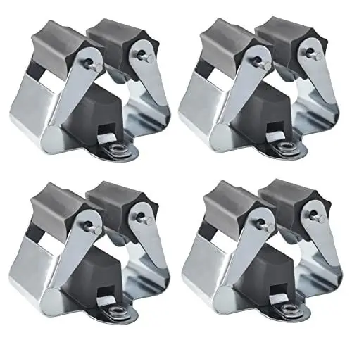 Produktbild: 3-H Besenhalterung Wand,Gerätehalter 4 Stück,Besen Halterung Federstahl ist 0,7mm dick statt 0,5mm,Gartengerätehalter,Werkzeughalter für Wände,Mauern,Küche,Zuhause,Badezimmer,Garage(grau)