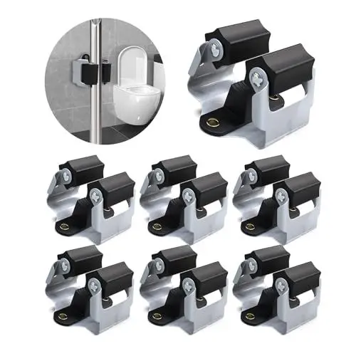 Produktbild: 3-H Wandhalterung Gartengeräte 6 Stück Gartengerätehalter, Großes Format Gerätehalter, 1 kg Zusatzgewicht Edelstahl Besenhalterung Wand für Schaufel Besen Haus Garten Badezimmer Garage, Schwarz