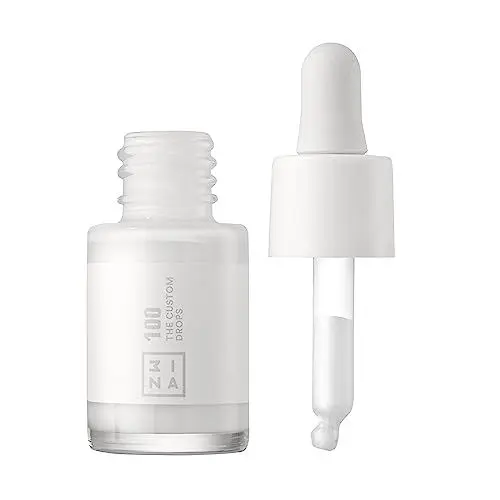 Produktbild: 3INA MAKEUP - The Custom Drops 100 - Weiß - Foundation Tropfen um das Make-up anzupassen - Langlebige Formel - Mattierende Wirkung - Ölfrei - Mattlack - Vegan - Cruelty Free
