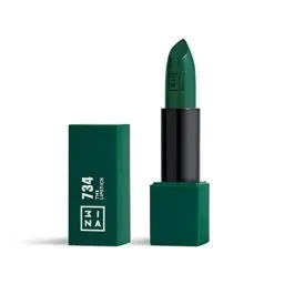 Produktbild: 3INA MAKEUP - The Lipstick 734 - Grün Matte Lippenstift - Matt Lippen-Stift mit Vitamin E und Shea Butter- Langanhaltender Hochpigmentiert Creme - Vanille-Duft - Vegan - Cruelty Free