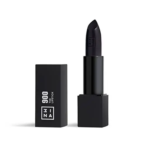 Produktbild: 3INA MAKEUP - The Lipstick 900 - Schwarz Matte Lippenstift - Matt Lippen-Stift mit Vitamin E und Shea Butter- Langanhaltender Hochpigmentiert Creme - Vanille-Duft - Vegan - Cruelty Free
