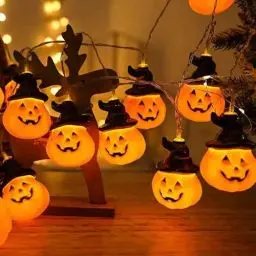Produktbild: 3M 20LED Lichterkette Halloween Kürbis Led, Halloween Dekoration Lichterkette Kürbis, Lichterkette Außen Batterie Pumpkin Deko, Halloween-deko Kürbis Licht für Kinderparty Garten Indoor