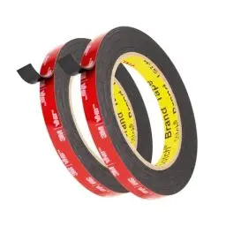 Produktbild: 3M Doppelseitiges Klebeband Montageband 12.5mm x 4.7m Schwarz 2 Rollen 0.6mm dick 5925 Schaumstoffband Schwerlast Extra Stark für Auto Dekoration Heim Büro