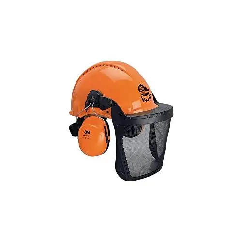 Produktbild: 3M G3000MOR31V5B 3M0315B Forstschutzhelm G3000M mit Gehörschutz H31P3E und Visier, Orange