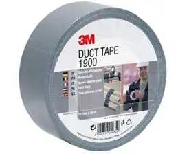 Produktbild: 3M Gewebeklebeband 1900 in Silber-Grau 50mm x 50 m – Duct Tape / Panzerband handreißbar & wasserfest für universelle Anwendungen wie Markieren, Abdichten, Bündeln – 1-er Pack