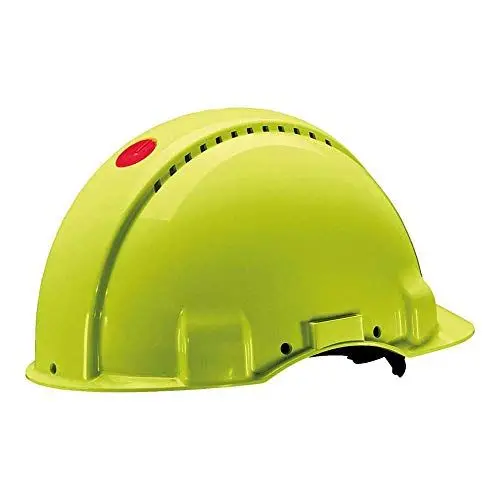 Produktbild: 3M Peltor Schutzhelm G3000, G30NUV, mit 3M Uvicator Sensor, ABS, mit Schweißband und Ratschensystem, belüftet, neongrün
