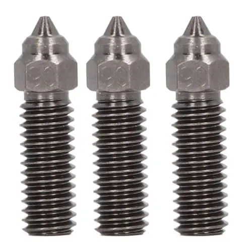 Produktbild: 3PCS K1 Düsensatz, 3D Drucker Düsen aus gehärtetem Stahl, M6 Gewinde, hoher Durchfluss, hohe Temperaturbeständigkeit, Extruderdüsen für K1, für Kobra, für Sovol Sv06 Plus Sv07