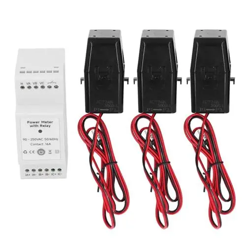 Produktbild: 3-Phasen-4-Draht-Smart-Energiezähler, Stromverbrauchsmesser mit 3-teiliger 750-A-Klemme 90-250 VAC