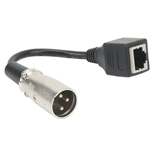 Produktbild: 3-poliges XLR-Stecker auf RJ45-Buchse-Kabel, XLR-Stecker auf RJ45-Netzwerkanschluss-Verlängerungskabel für Verstärker, Mixer, KTV-Geräte, 5,9 Zoll