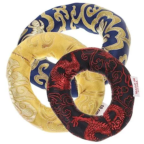 Produktbild: 3St Buddha Sound Bowl Bottom Pad Meditationszubehör Yoga-Schüssel-Kissen pauke Meditationskissen für Klangschalen Geschenke buddhistische Klangschalenmatte Anschauen Tambourin Base