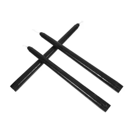 Produktbild: 3St Kerze mit konischem Stiel kerzen Geschenkkerze Mehrzweckkerze Baumkerze Partydekoration Ornamente hübsche Kerze schwarze Kerze Wachskerze Duftkerze Paraffin Black HOLIDYOYO