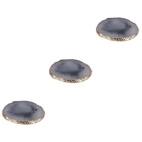 Produktbild: HOODANCOS 3 Stücke Farbe Nagel Mischpalette Harz Palette Runde Schüssel Form Schwarz Weiß Nail Art Lack Mischen Tablett
