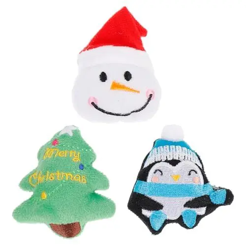 Produktbild: 3St Plüsch Weihnachtliches Kauspielzeug Spielzeug für Haustiere Weihnachtskatzenspielzeug Spielzeuge Haustier Weihnachtsspielzeug Beißspielzeug für Katzen Katzenminze Katzenkratzer