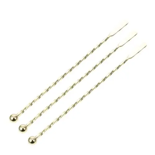 Produktbild: ABOOFAN 3-teiliges Cocktail-rührstäbchen-set Aus Edelstahl für Saftrührer Feine Verarbeitung Rostfrei und für Partys und Den Heimgebrauch