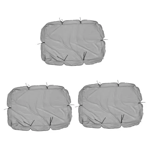 Produktbild: 3St Schaukelabdeckung schwingstuhl bezug gartenmoebel abdeckung Schutzabdeckung für Gartenmöbel Teil der Terrassenschaukel Schaukelstuhlschutz silberbeschichtetes Oxford-Tuch Grey Happyyami