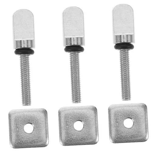 Produktbild: 3St Surfbrett Schrauben Surfboard Zubehör Paddelboard Schraube Paddelboard Zubehör Surfzubehör Edelstahl-Flossenschraube Ersatz-Finnenschraube für Paddleboard Gummi Silver Yardwe