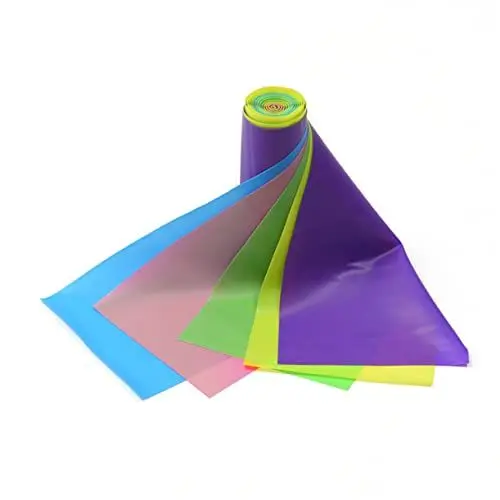 Produktbild: VANZACK 200cm Yoga Gürtel 3 Farben Rot Gelb Elastische Stretch Widerstand Band für Fitness Übung