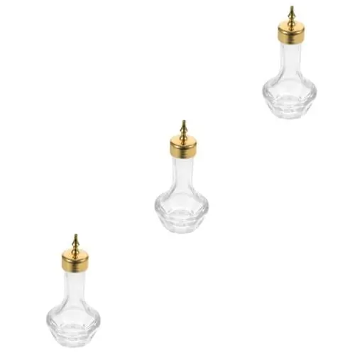 Produktbild: 3st Absinth Flasche Dasher-flaschen Antike Bitterflaschen Dekorativer Cocktailstrich Bitterspender Im Japanischen Stil Klare Sprühflasche Bitter-sprühflasche Barmann Golden Glas OKUMEYR