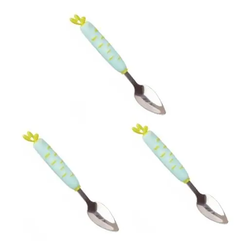 Produktbild: 3st Baggerlöffel Gezackter Löffel Baby-fruchtschlammlöffel Babykratzlöffel Spachtel Für Babys Zickzack-löffel Zitruslöffel Schabelöffel Kleinkind Schlamm Kratzen Pp Obstlöffel