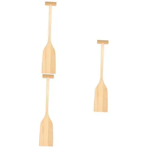 Produktbild: 3st Hölzerne Ruder Unfertiges Paddel Paddelverzierung Paddel Wanddekoration Wohnkultur Schwesternschaft Paddel Bemalbare Ruderpaddel Boot in Ruderform Dekorativ Ornament Holz STOBOK