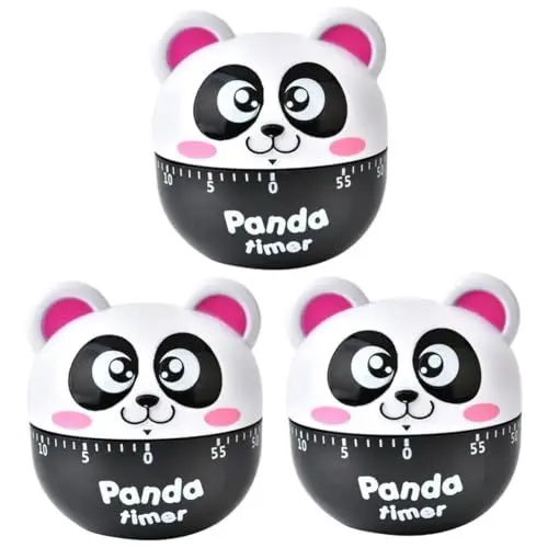 Produktbild: 3st Kochen Küchentimer Visueller Timer Lauter Küchenwecker Zeitmanagement-Tools Digitaler Wecker Für Kinder Eieruhren Tierischer Küchentimer Wecker Digital Digitaluhren Rosa Cabilock