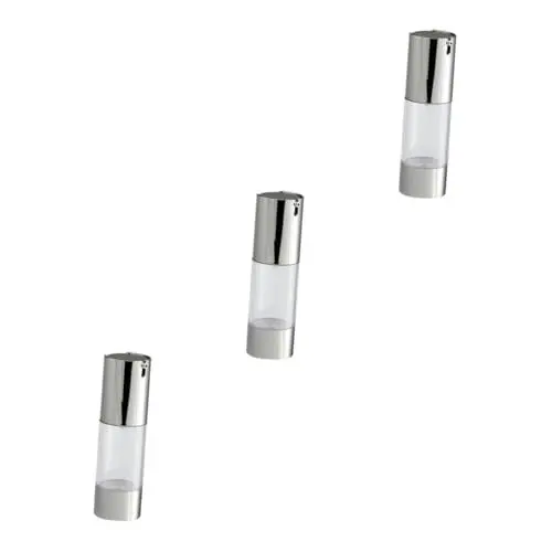 Produktbild: DOITOOL 3stücke Transparent Silber Airless Pump Flasche Für Lotion Emulsion Und Creme Vakuumflasche Für Kosmetische Produkte Für Reise Und Alltag