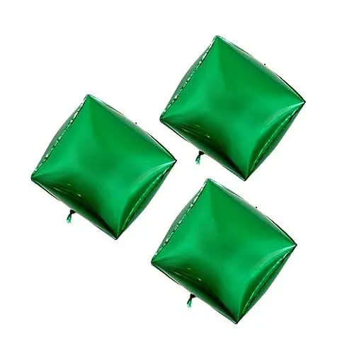 Produktbild: 3st Würfel Folienballons Luftballons Quadratischer Ballon Aufblasbarer Partyballon Gedenkballons Partyzubehör Metallische Ballondekoration Heliumballon Neuheit Ballon Hochzeitsdeko HOLIDYOYO