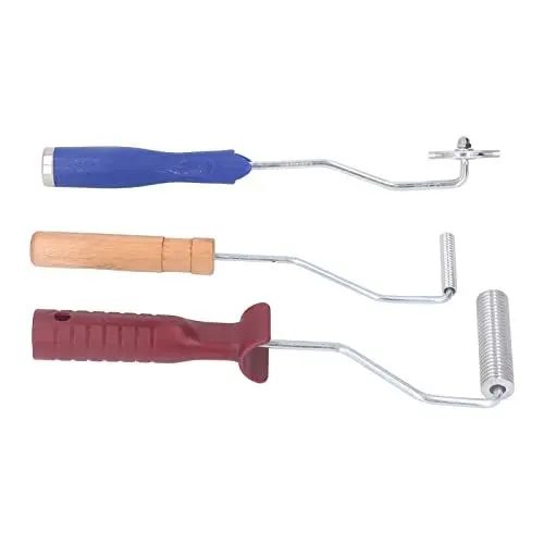 Produktbild: 3-teiliger Verdichter + Roller aus Fiberglas, Handauflegewerkzeug, Fiberglas-Roller-Werkzeug-Set, Aluminiumlegierung, Fiberglas-Laminierblasen-Rollen-Set für Badewanne, Dusche,