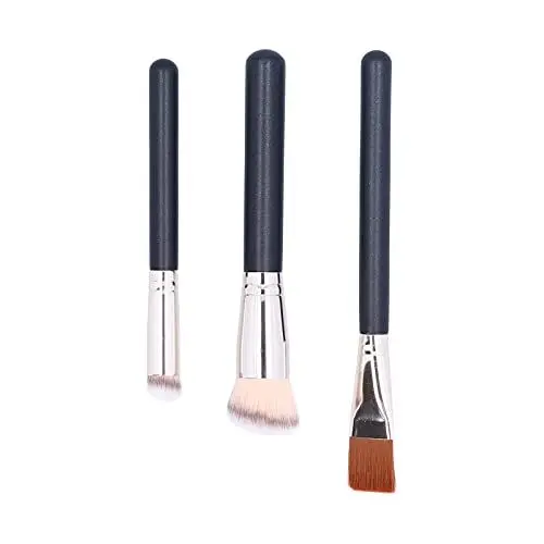 Produktbild: 3-teiliges Kosmetikpinsel-Set, hochdichte Faserpinsel für Gesichtsmasken und Make-up-Anwendungen, tragbarer Make-up-Pinsel zum Verdecken von Mischanwendungen