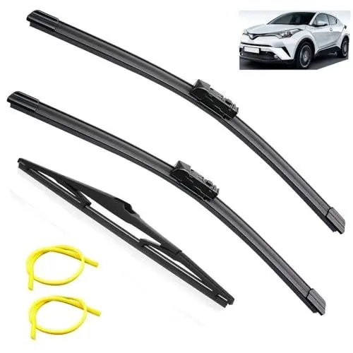 Produktbild: 3-teiliges Scheibenwischer-Set for vorne und hinten, kompatibel mit Toyota C-HR CHR 2016–2023, Windschutzscheibe, Windschutzscheibe, Fensterbürsten, 26 Zoll + 16 Zoll + 14 Zoll