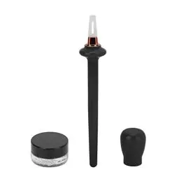 Produktbild: 3-teiliges Set Silikon-Eyeliner-Pinsel-Applikator-Werkzeug, Hautfarbenes, Wasserdichtes 4-g-Pinsel-Zeichnen-Eyeliner-Hilfsmittel für Make-up-Künstler(Schwarz)