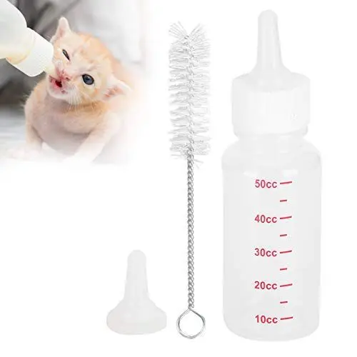 Produktbild: 3-teiliges Set mit Milch für Hunde und Katzen, sichere Babyflasche, für Welpen, Kätzchen, Neugeborene, Pflegeset für Welpen, Katzen, Kaninchen und andere kleine Haustiere