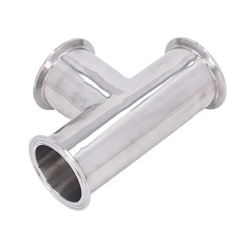 Produktbild: 3-Wege-Rohrverbindung, Auslaufsicheres Tri-Clamp-T-Stück aus Edelstahl 304, Robuste Konstruktion, Wasserdicht (51)