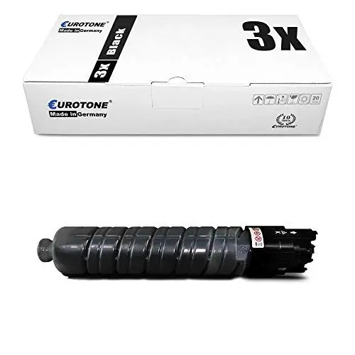 Produktbild: 3X Eurotone Toner für Ricoh MP C401zsrsp C300 C401zsp C401sr C400sr C300ht C401sp C401srsp C300sr C401spf C300hw ersetzt 841299 841550 Black