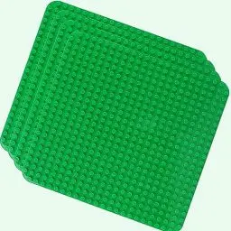 Produktbild: 4 Große Bauplatte Kompatibel mit Lego Duplo Platten,38.4 * 38.4cm Classic Grundplatte mit 24 x 24 Noppen für Duplo Steine,Konstruktionsspielzeug für Kleinkinder,Mädchen und Jungen, Grün