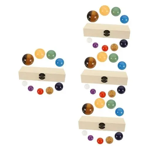 Produktbild: 4 Kisten Planeten-ornament Edelstein Sonnensystem Sonnensystemmodell Für Kinder Modellspielzeug Lernen Sonnensystem-spielzeug Für Kinder 3-5 Statue Für Kinder Kristall Healeved