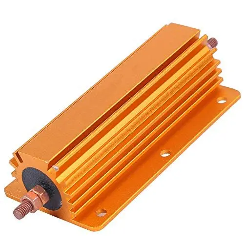 Produktbild: 4 Ohm 4R Aluminium Gehäuse Drahtwiderstand, Aluminiumgehäuse-Drahtwiderstände Lastwiderstände Gewindebohrer Widerstand Wirewound Goldene Gehäusewiderstand
