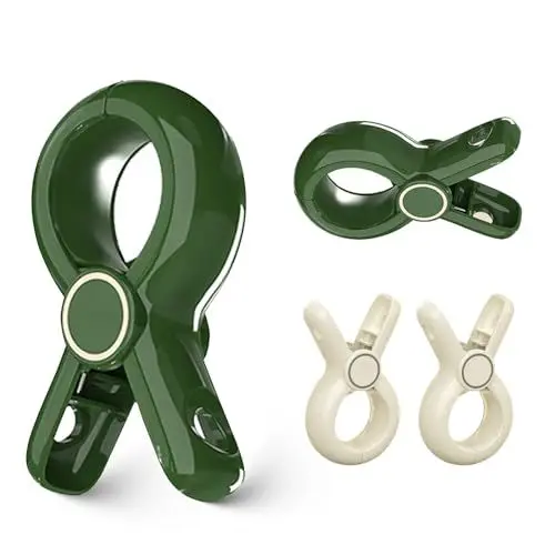 Produktbild: 4 PCS Handtuchklammern für Strandliegen Strandtuch Klammern Große Handtuch Wäscheklammern Groß Klammern Strandliege Winddicht Strandtuch Clips für Liege Poolplane Wäsche Badetuch Bettwäsche