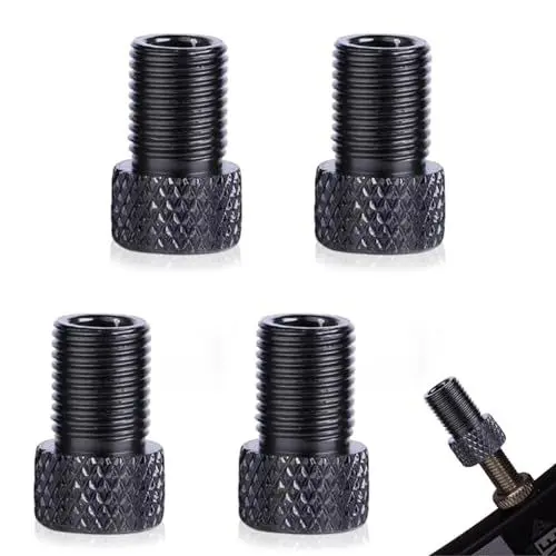 Produktbild: 4 Pcs Legierungs-Adapter, Adapter Französisches Ventil, Ventiladapter Fahrrad, Fahrrad Autoventil Ventiladapter, Fahrrad-Ventil Adapter Set für Fahrräder, E-Bikes und E-Scooter - Reifen