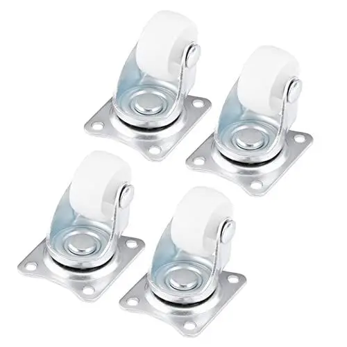 Produktbild: 4 Pcs Möbelrollen, 1 Zoll Lenkrollen mit Rädern, Rollen Für Möbel, Schwenkbar 360 Grad, Rollen aus Eisenplatte Für Möbel Transportwagen Stuhl