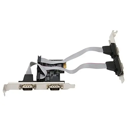 Produktbild: 4 Port PCI Express RS232 Seriell Adapterkarte, PCIE Erweiterungskarte PCI Express X1 zu Schnittstelle 4 RS232 Seriell Ports Breite Anwendungsadapterkarte