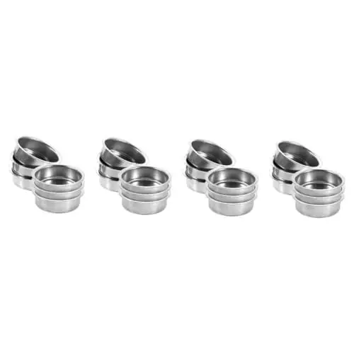 Produktbild: ABOOFAN Räucherasche Gefäß 4 Sätze Räuchergefäß Räucherkegel Räucherstäbchenhalter Räuchergefäß Metall Räucherschale Räucherplatte Metall Räucherschale Ersatz Räucherplatte Silberfarben 6 Stück * 4