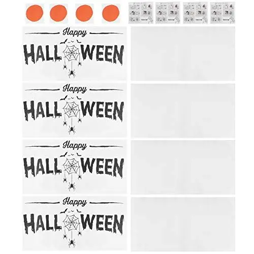 Produktbild: 4 Set Halloween-Dekoration, Wandaufkleber, Abziehbilder, Tapete, gruseliges Zuhause, Badezimmer, Wand, Tür, für Wohnzimmer, Schlafzimmer, Fenster, Glas, Dekoration, Partyzubehör