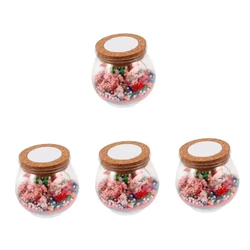 Produktbild: 4 Sets Einhorn Wunschflasche Handgefertigte Wunschflasche Einhorn Terrarium Nachtlicht Für Die Küche Leuchtendes Terrarium Handgefertigtes Einhorn Terrarium Kleine Alipis