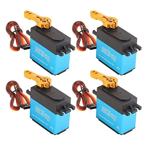 Produktbild: Alomejor 4 Sätze 30 Kg Metallgetriebe Servo mit Arm High Torsion Wasserdichtes Digital Servo 270 Grad Drehung