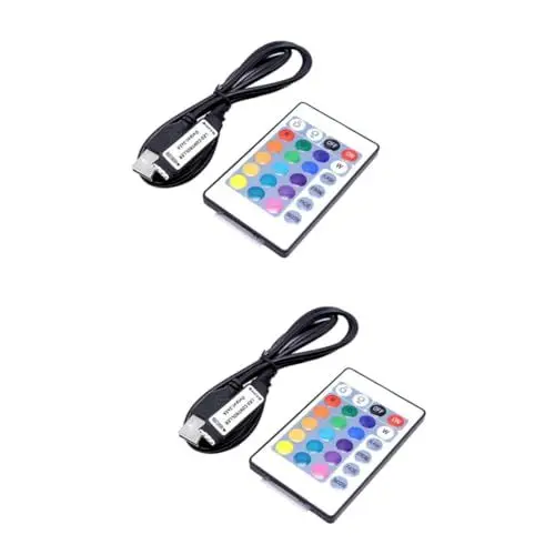 Produktbild: HEMOTON 4 Stück plastiktisch plastic tv backlight Tasten plasure plastikenten backlight für tv tv-hintergrundbeleuchtung caakg LED-Controller RGB-Controller Infrarot Regler LED-Leiste