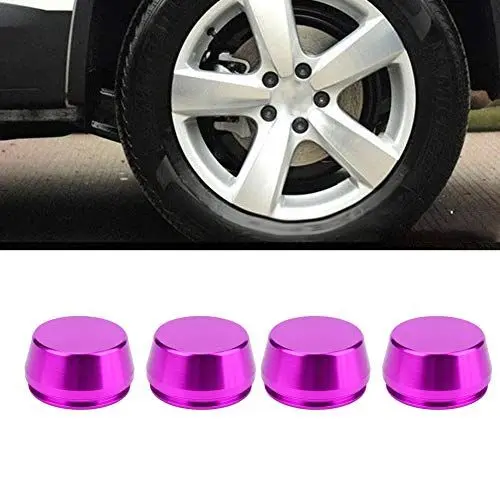 Produktbild: 4 Stück 56mm/2,2 Zoll Universal-Radfelge-Mittel Kappe Naben Abdeckung Aluminium Modifizierter Teil Lila Naben Kappe Abdeckung Rad Felge Mittel Kappe (Purple)